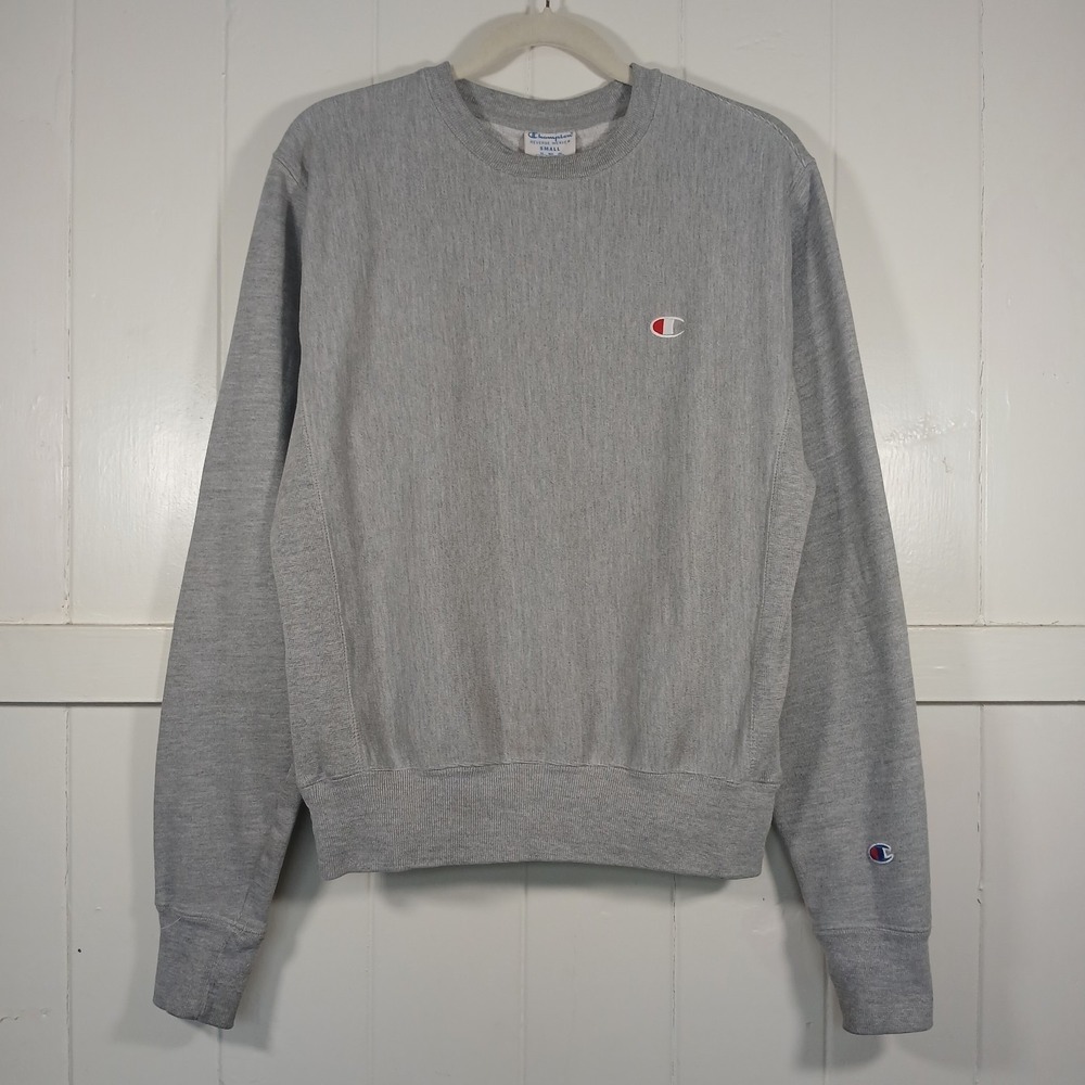 VTG Champion‎ Sweatshirt Reverse Weave Crewneck Pullover Men's Small Gray LS